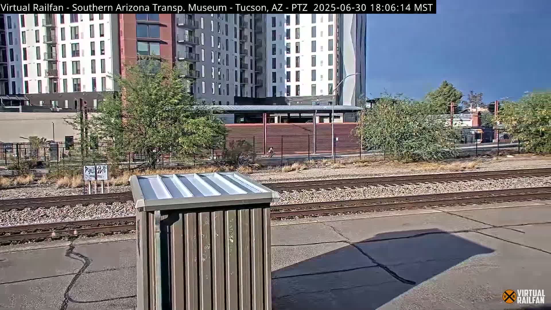 Tucson City & Tucson Transportation Museum & Amtrak  Station Railroad Crossing Live Cam - Tucson, Pima,  Arizona, USA