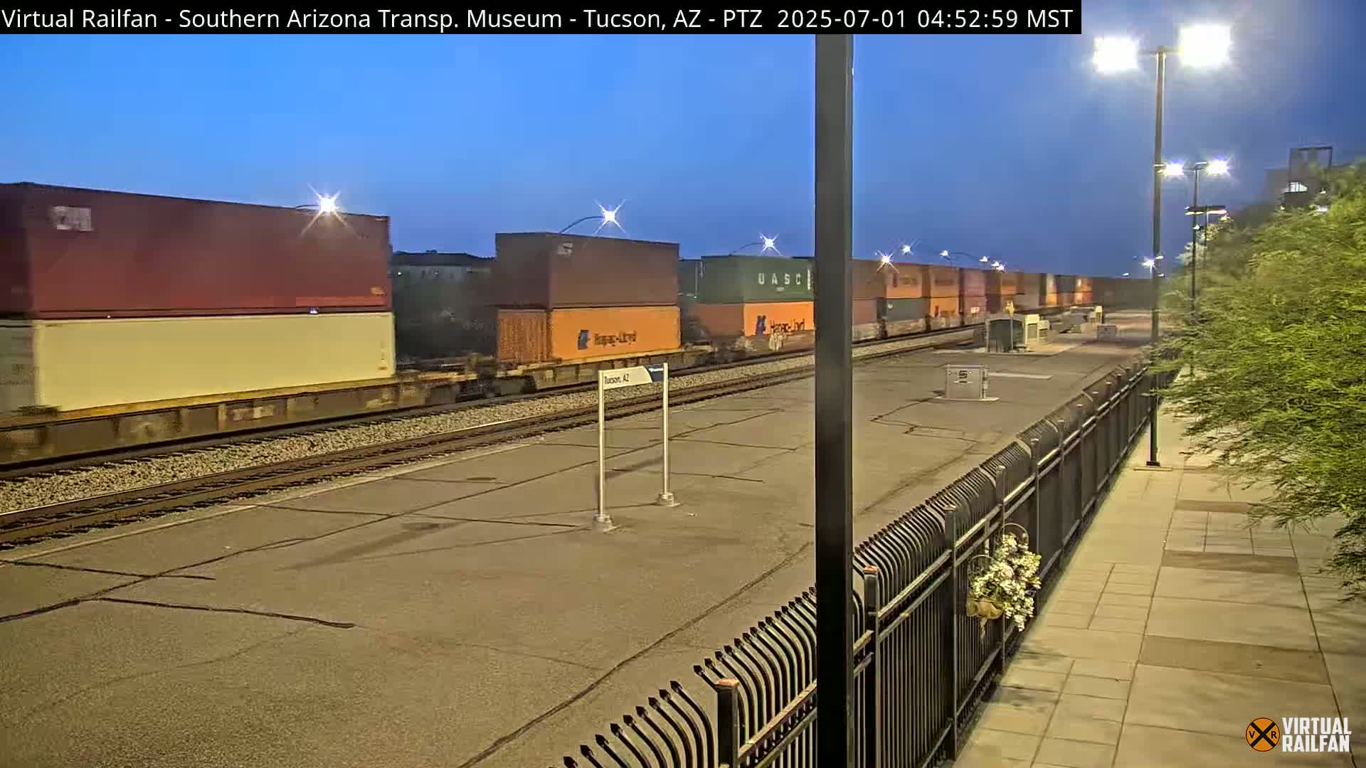 Tucson City & Tucson Transportation Museum & Amtrak  Station Railroad Crossing Live Cam - Tucson, Pima,  Arizona, USA