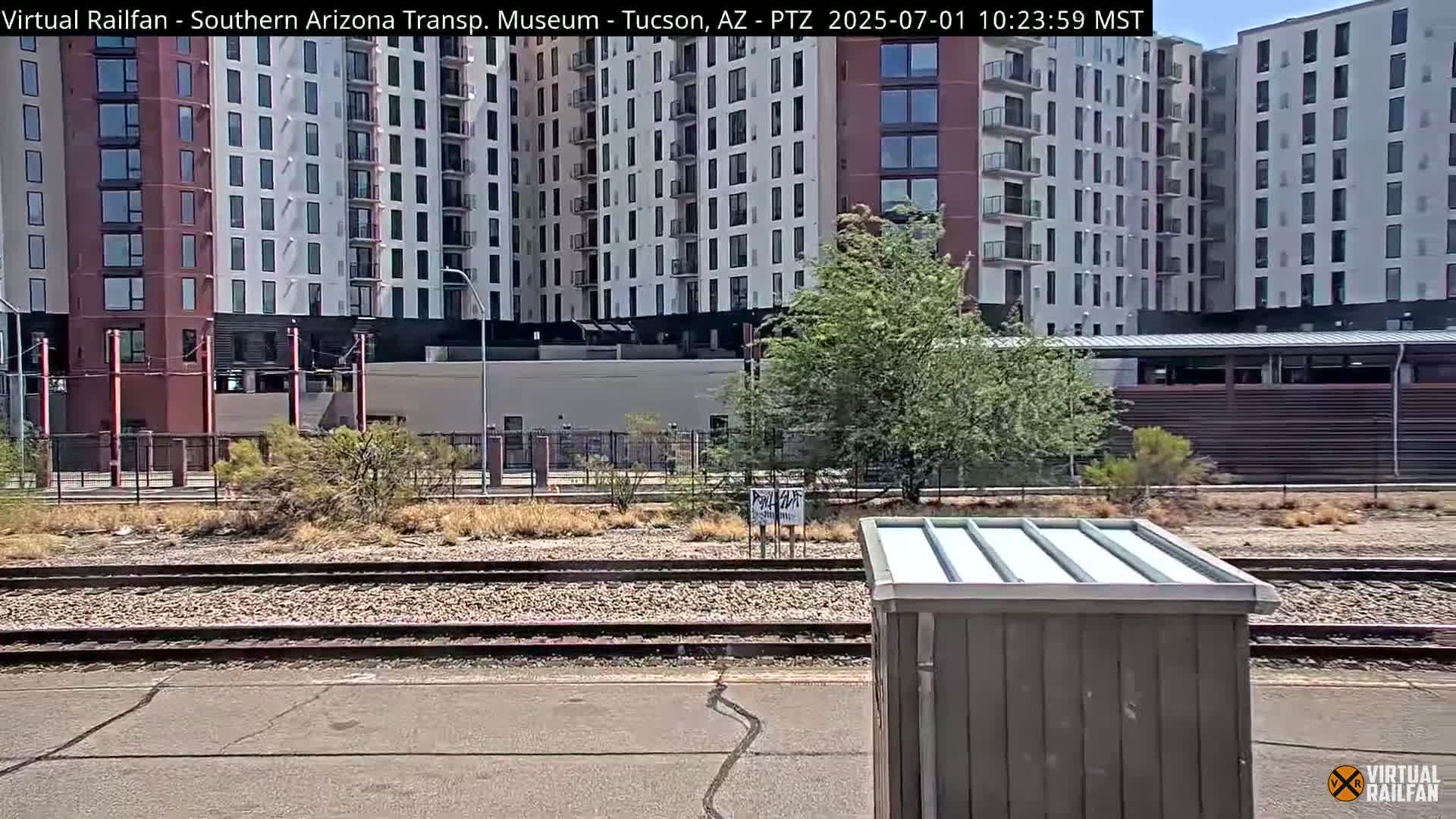 Tucson City & Tucson Transportation Museum & Amtrak  Station Railroad Crossing Live Cam - Tucson, Pima,  Arizona, USA