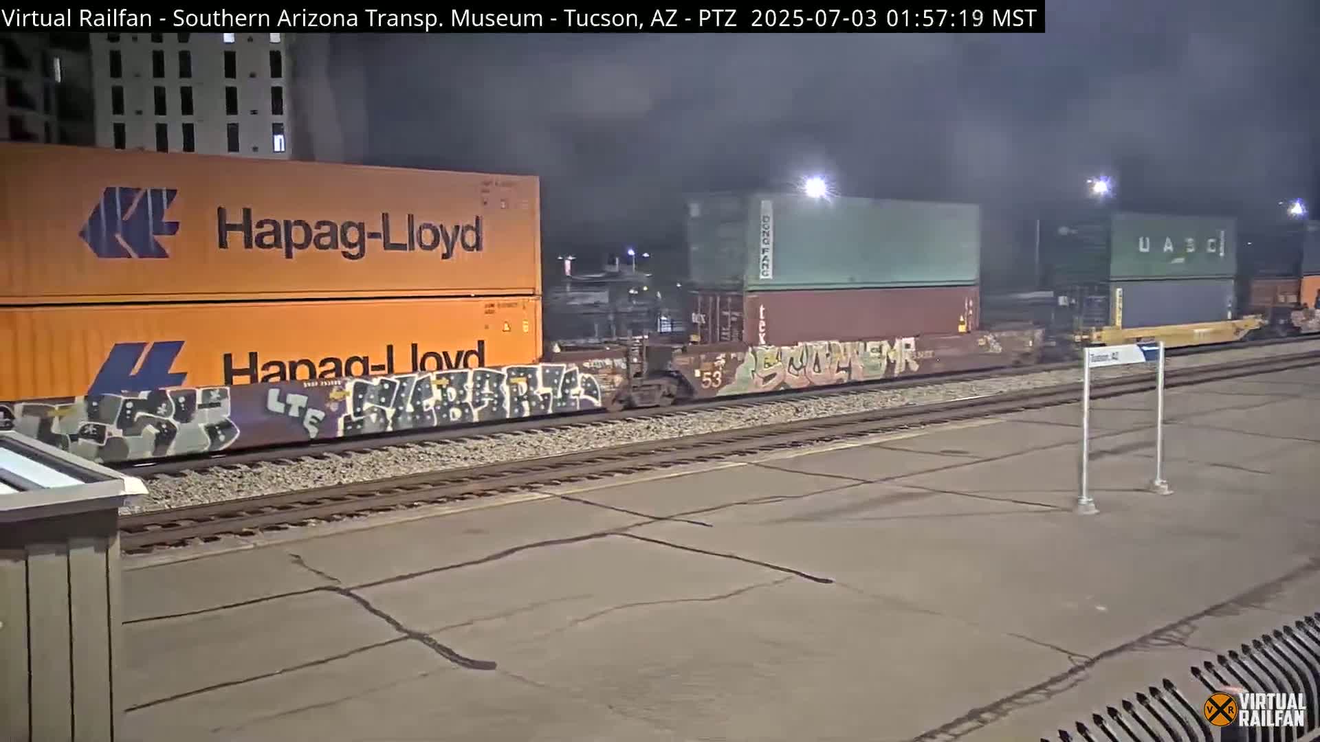 Tucson City & Tucson Transportation Museum & Amtrak  Station Railroad Crossing Live Cam - Tucson, Pima,  Arizona, USA