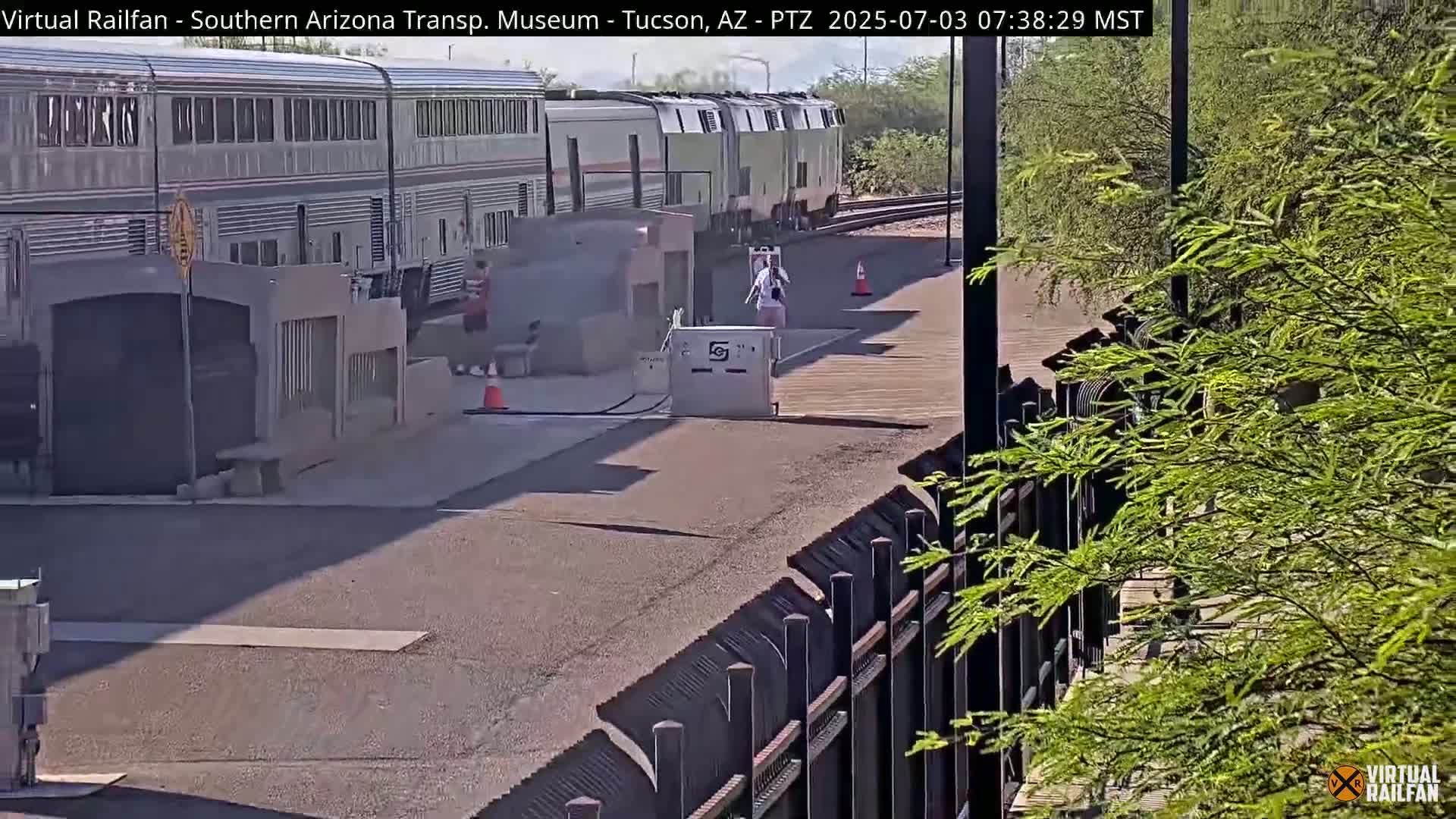 Tucson City & Tucson Transportation Museum & Amtrak  Station Railroad Crossing Live Cam - Tucson, Pima,  Arizona, USA
