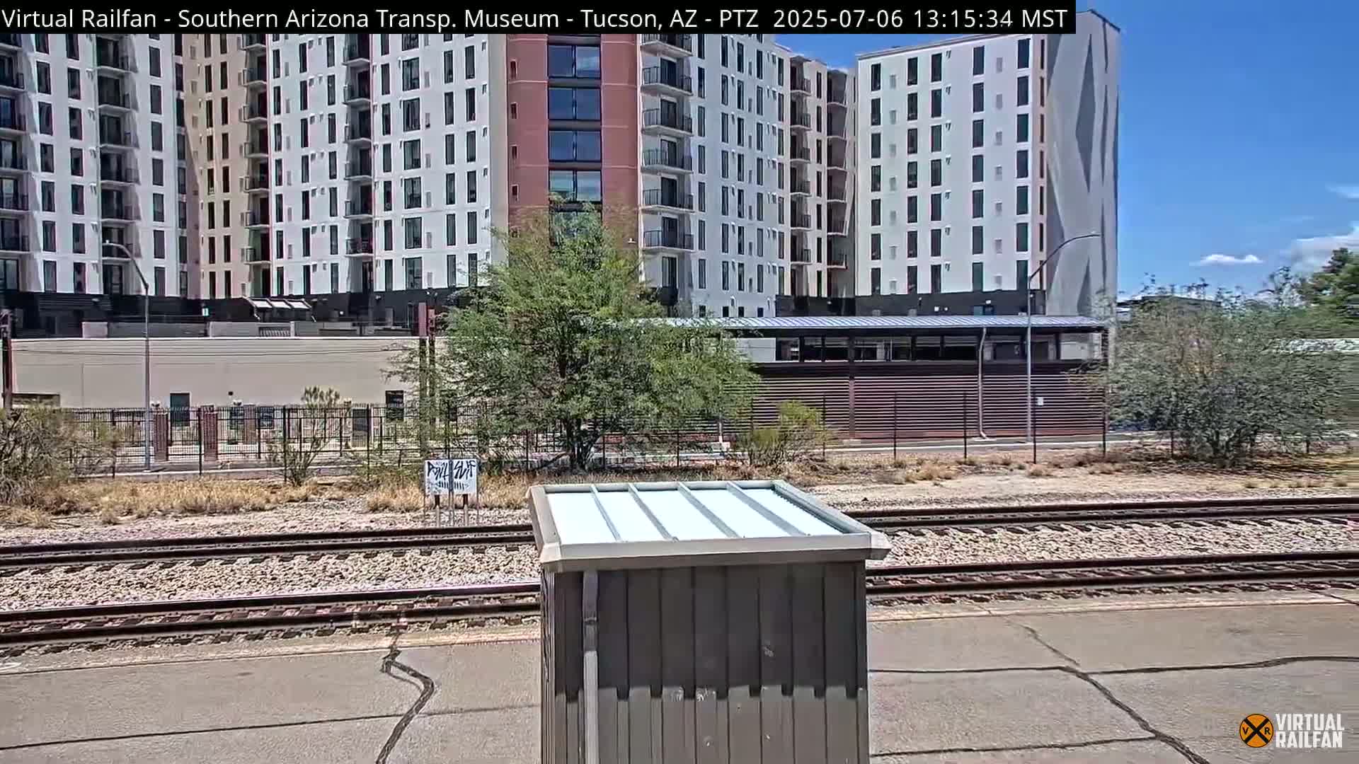Tucson City & Tucson Transportation Museum & Amtrak  Station Railroad Crossing Live Cam - Tucson, Pima,  Arizona, USA