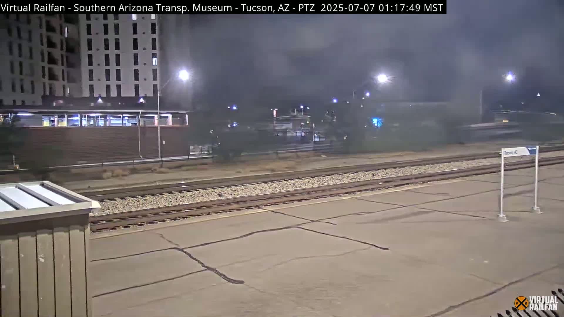 Tucson City & Tucson Transportation Museum & Amtrak  Station Railroad Crossing Live Cam - Tucson, Pima,  Arizona, USA