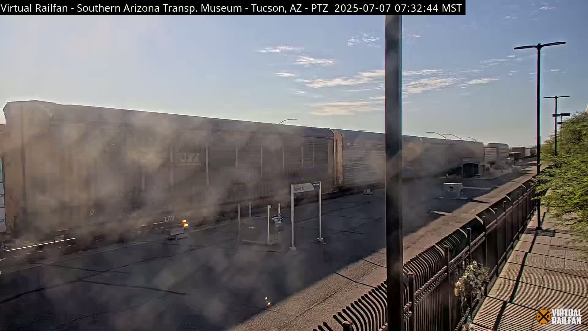 Tucson City & Tucson Transportation Museum & Amtrak  Station Railroad Crossing Live Cam - Tucson, Pima,  Arizona, USA