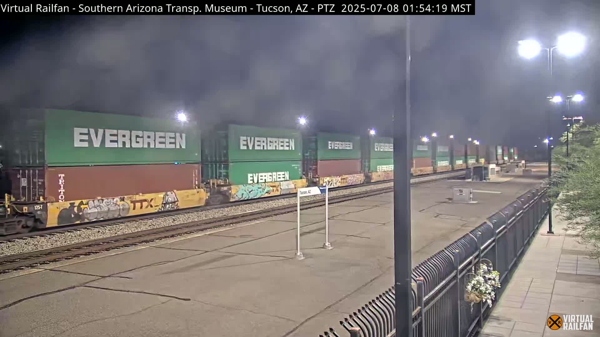 Tucson City & Tucson Transportation Museum & Amtrak  Station Railroad Crossing Live Cam - Tucson, Pima,  Arizona, USA