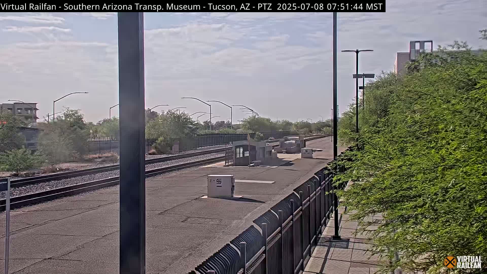 Tucson City & Tucson Transportation Museum & Amtrak  Station Railroad Crossing Live Cam - Tucson, Pima,  Arizona, USA