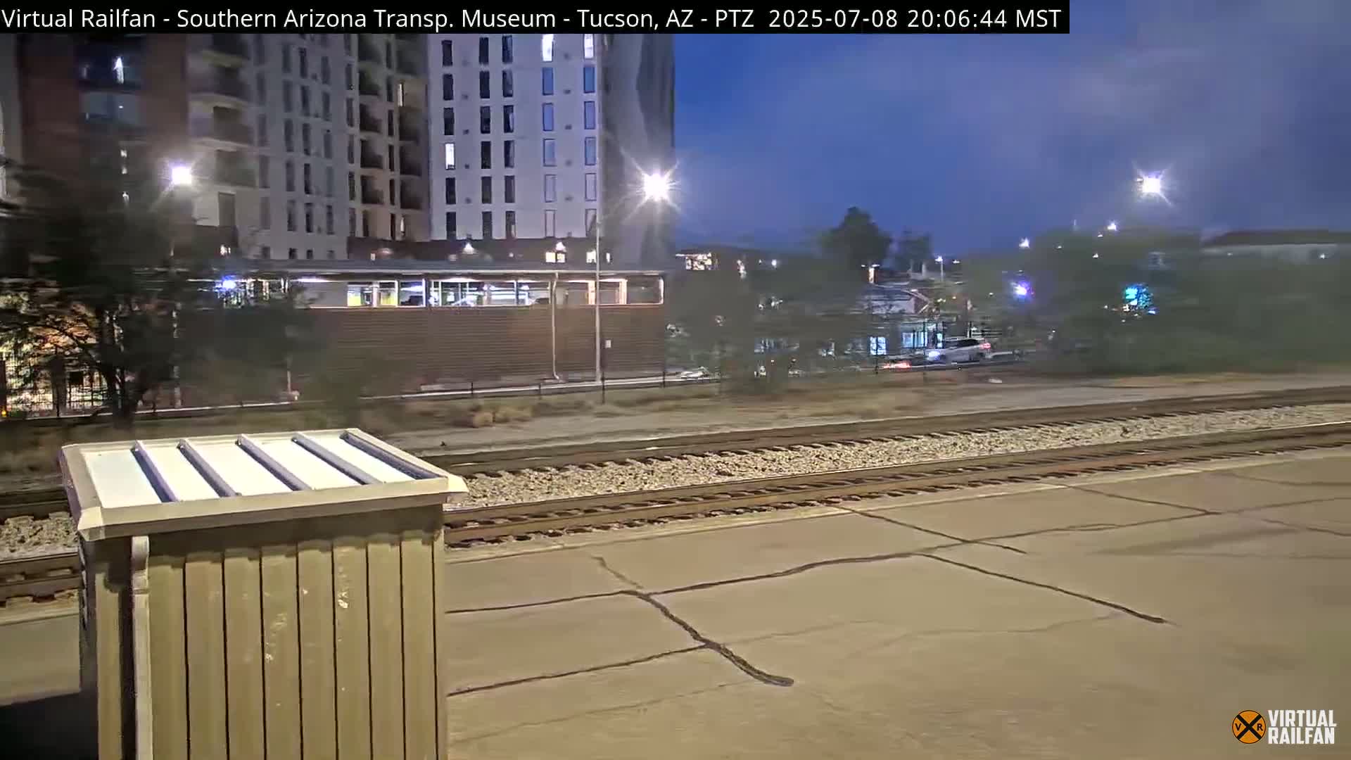 Tucson City & Tucson Transportation Museum & Amtrak  Station Railroad Crossing Live Cam - Tucson, Pima,  Arizona, USA