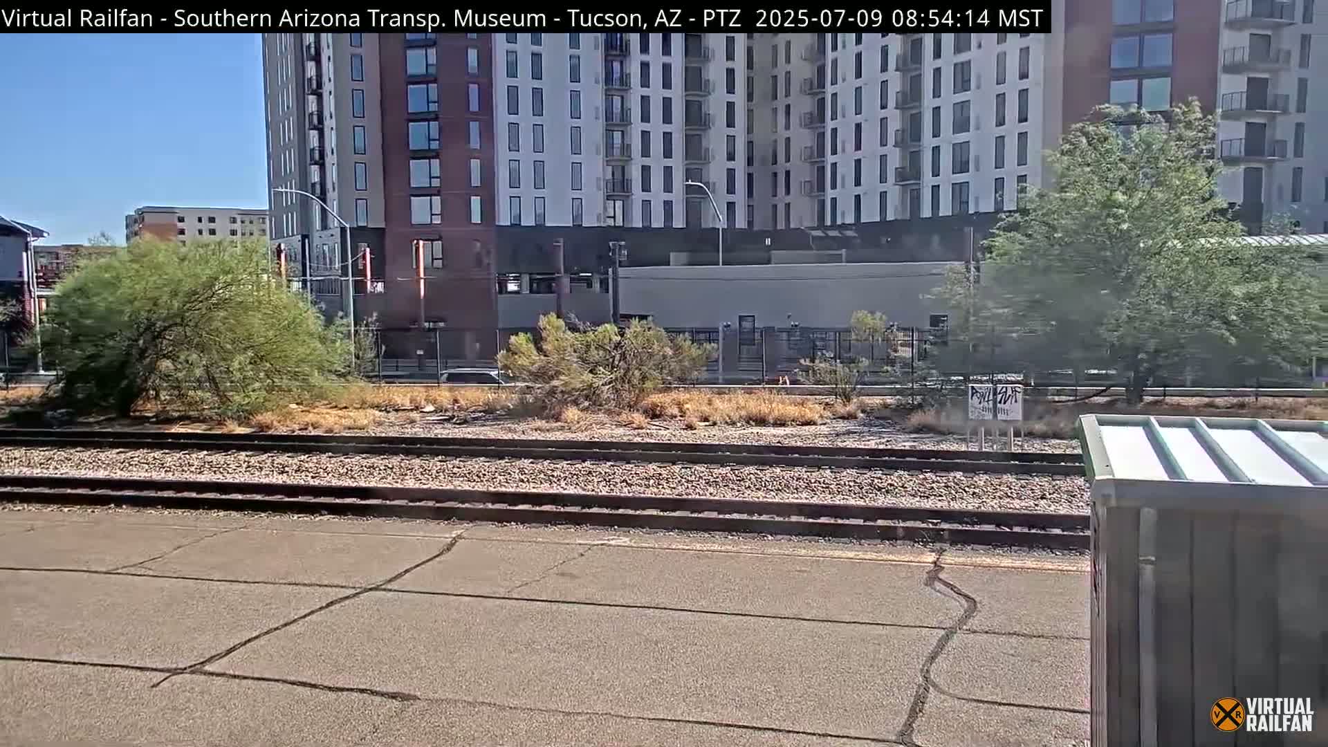 Tucson City & Tucson Transportation Museum & Amtrak  Station Railroad Crossing Live Cam - Tucson, Pima,  Arizona, USA