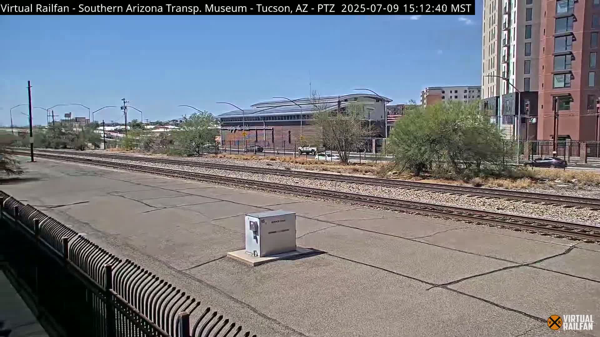 Tucson City & Tucson Transportation Museum & Amtrak  Station Railroad Crossing Live Cam - Tucson, Pima,  Arizona, USA