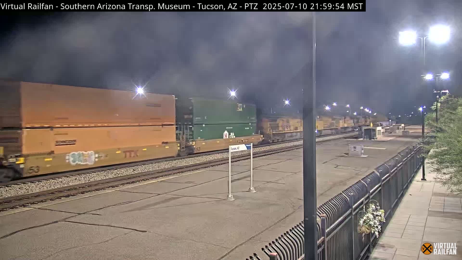 Tucson City & Tucson Transportation Museum & Amtrak  Station Railroad Crossing Live Cam - Tucson, Pima,  Arizona, USA