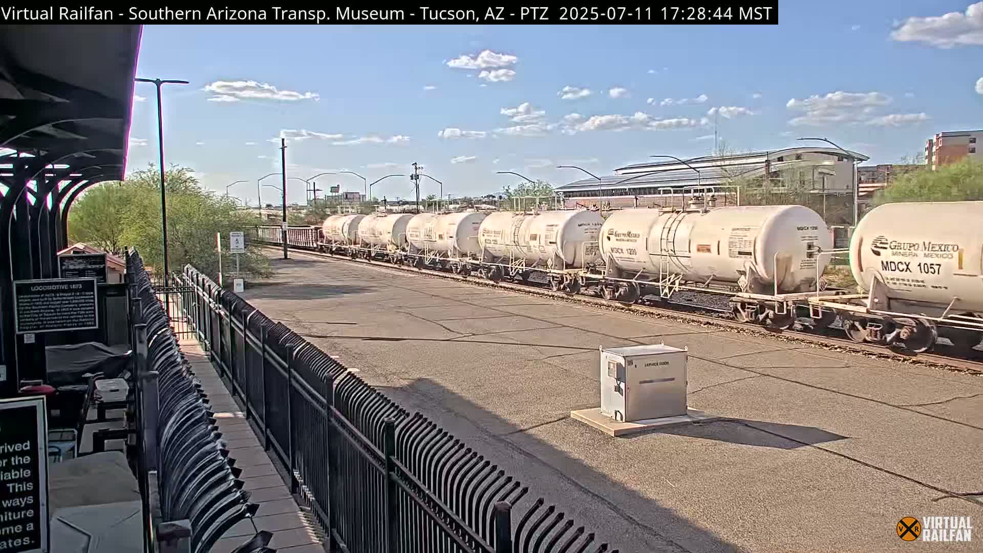 Tucson City & Tucson Transportation Museum & Amtrak  Station Railroad Crossing Live Cam - Tucson, Pima,  Arizona, USA