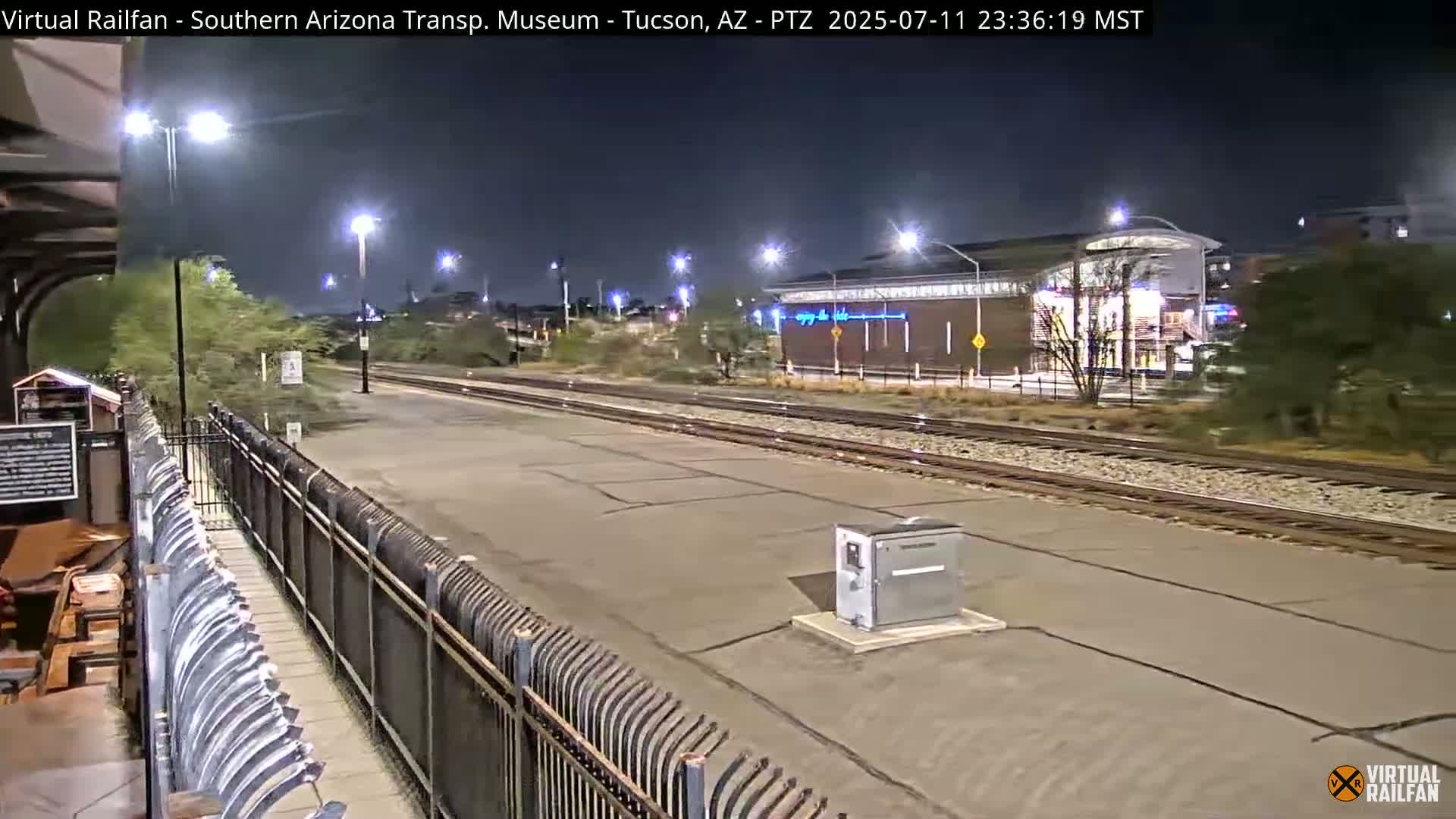 Tucson City & Tucson Transportation Museum & Amtrak  Station Railroad Crossing Live Cam - Tucson, Pima,  Arizona, USA