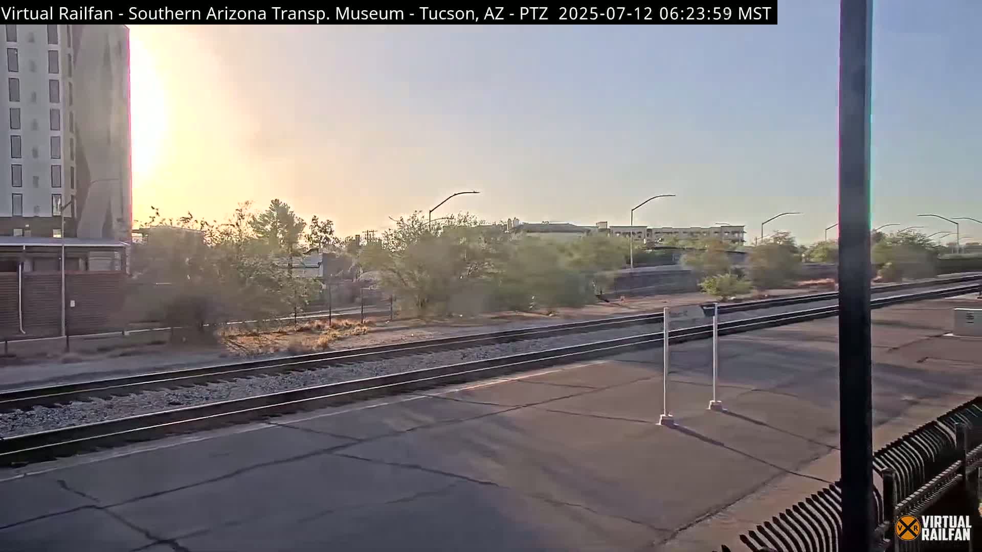 Tucson City & Tucson Transportation Museum & Amtrak  Station Railroad Crossing Live Cam - Tucson, Pima,  Arizona, USA