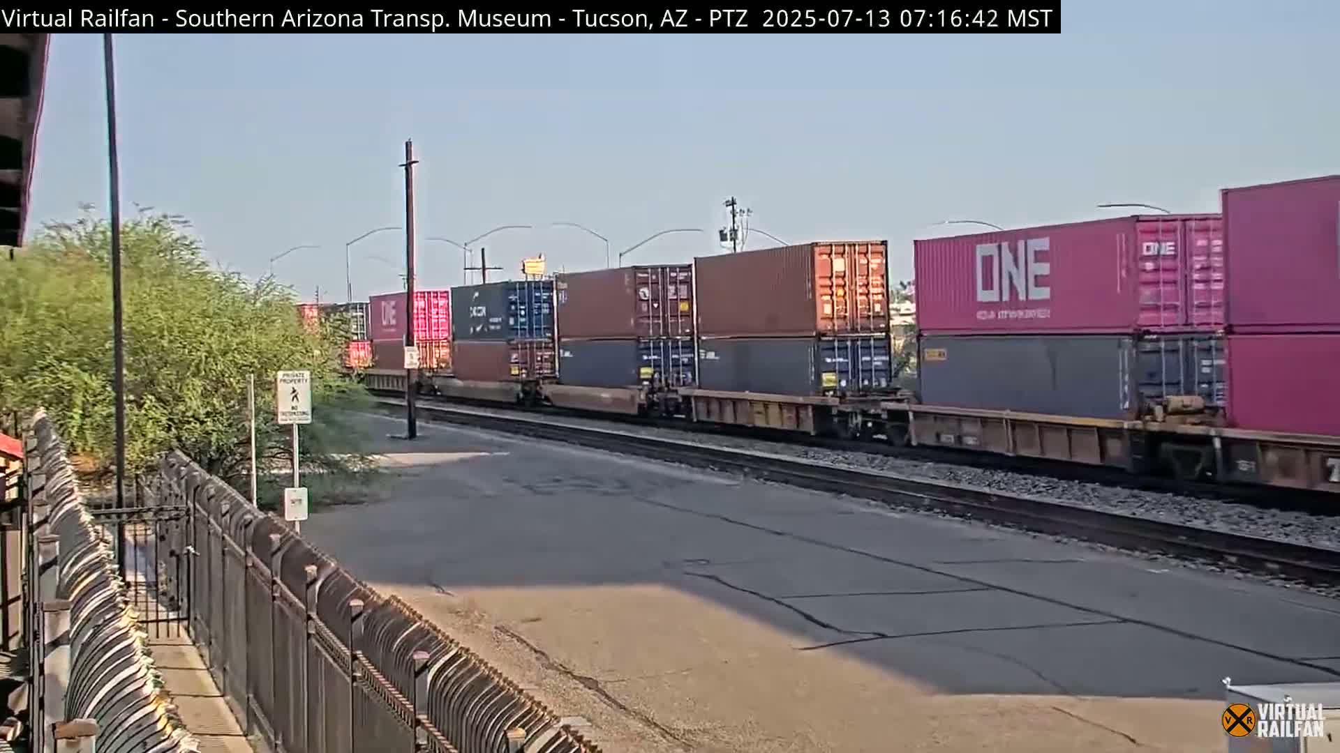 Tucson City & Tucson Transportation Museum & Amtrak  Station Railroad Crossing Live Cam - Tucson, Pima,  Arizona, USA