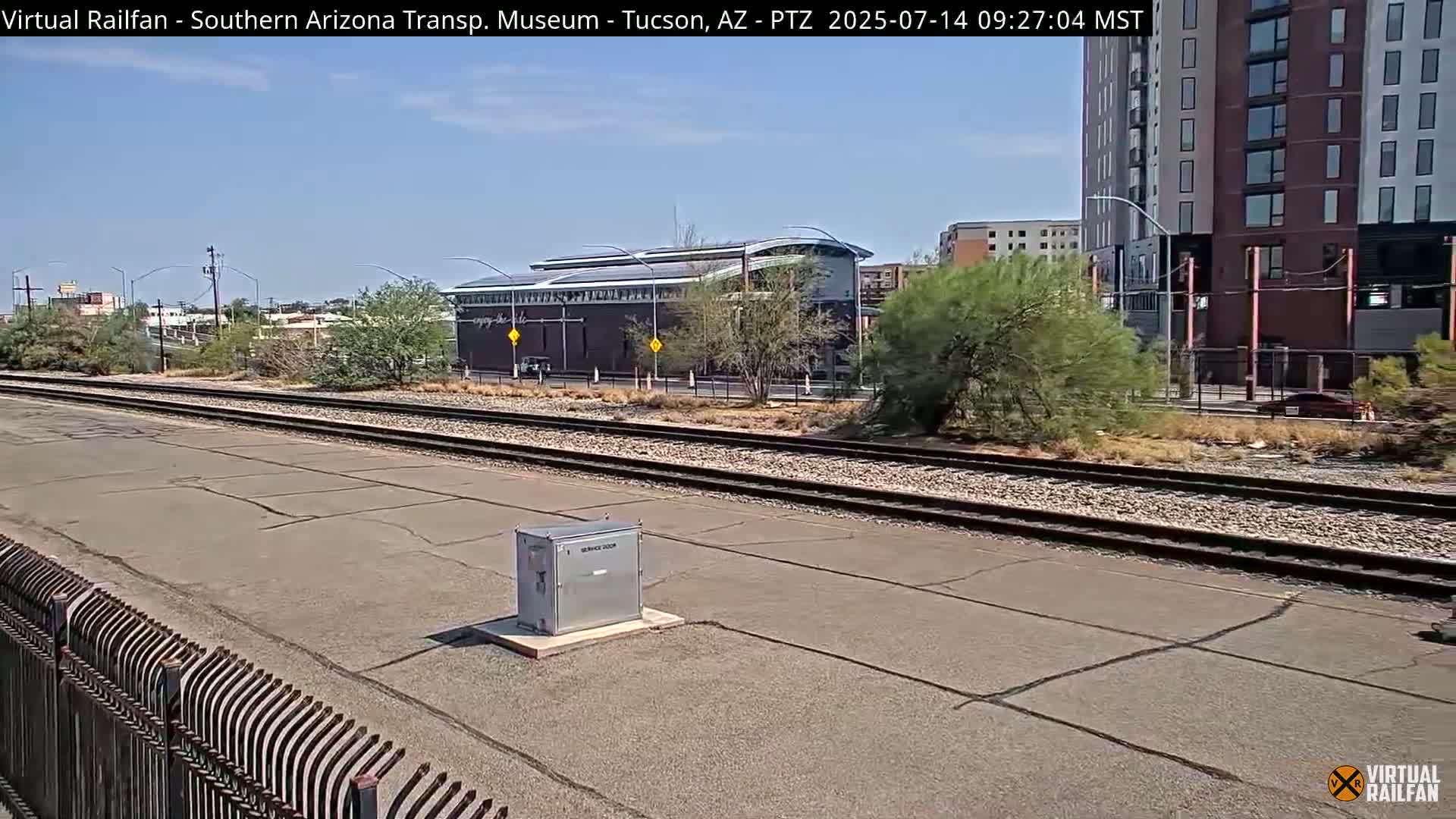 Tucson City & Tucson Transportation Museum & Amtrak  Station Railroad Crossing Live Cam - Tucson, Pima,  Arizona, USA
