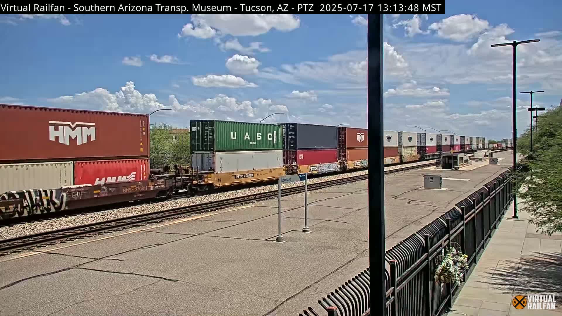 Tucson City & Tucson Transportation Museum & Amtrak  Station Railroad Crossing Live Cam - Tucson, Pima,  Arizona, USA