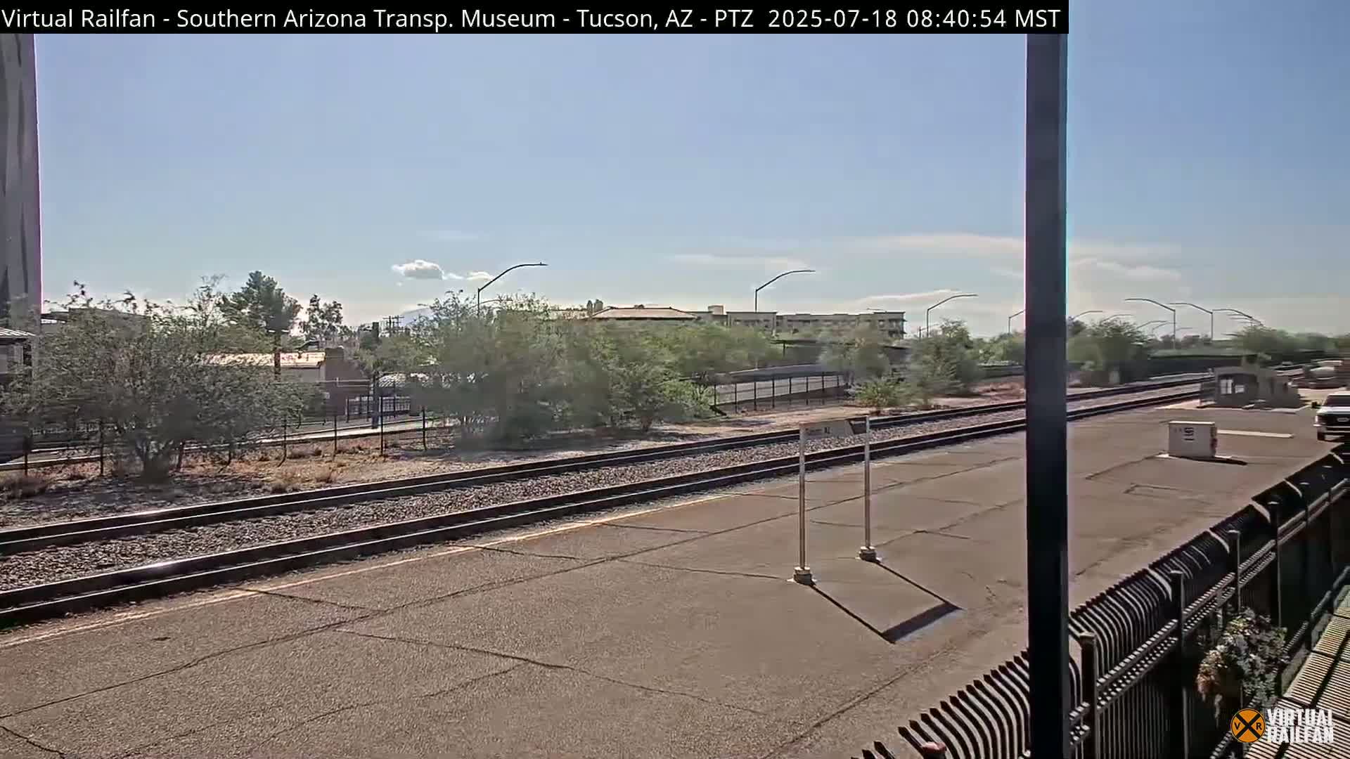 Tucson City & Tucson Transportation Museum & Amtrak  Station Railroad Crossing Live Cam - Tucson, Pima,  Arizona, USA
