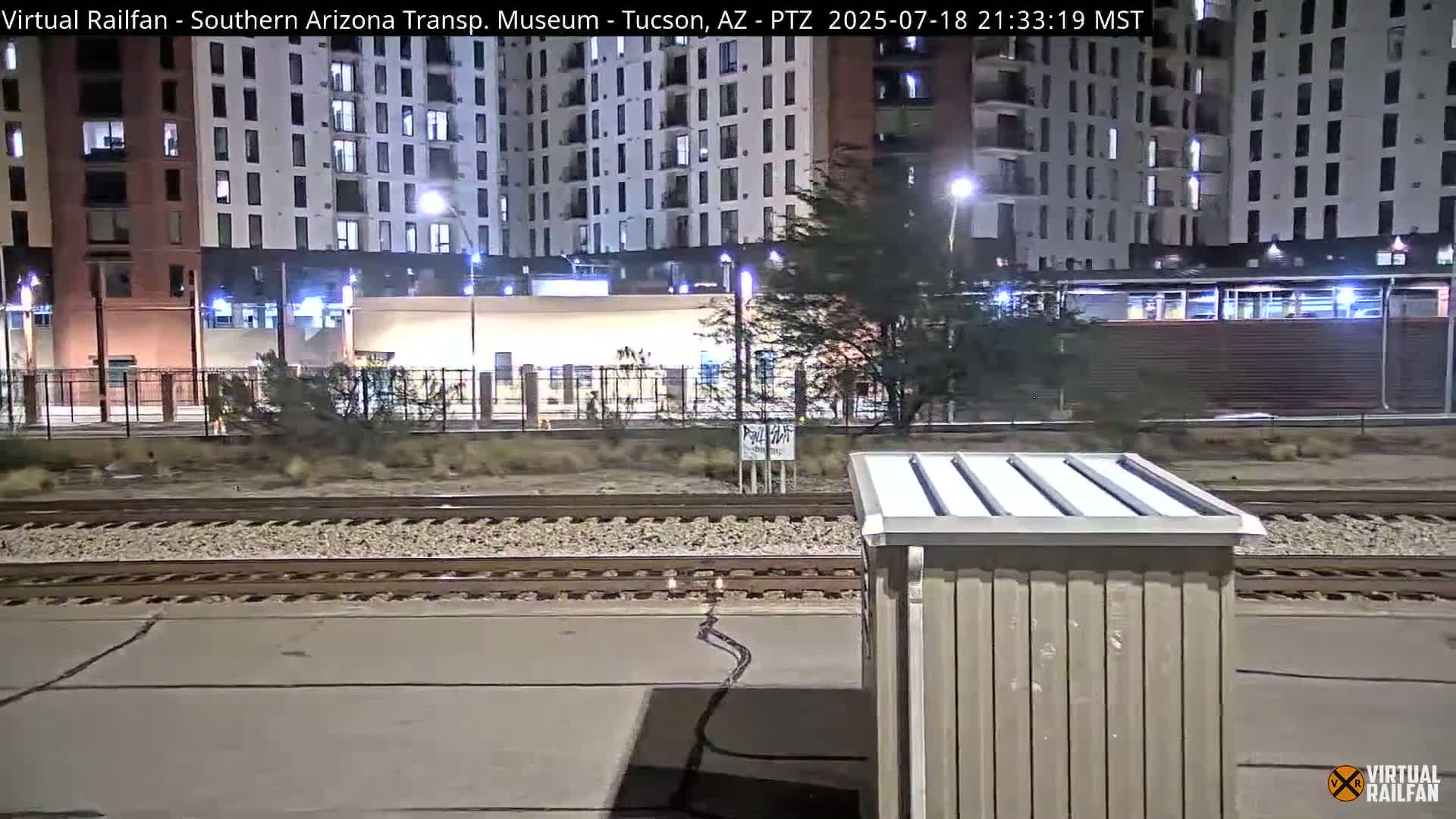 Tucson City & Tucson Transportation Museum & Amtrak  Station Railroad Crossing Live Cam - Tucson, Pima,  Arizona, USA