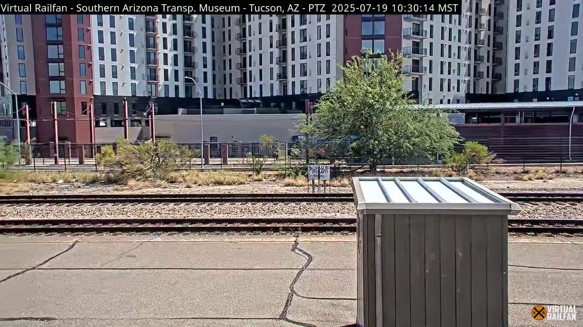 Tucson City & Tucson Transportation Museum & Amtrak  Station Railroad Crossing Live Cam - Tucson, Pima,  Arizona, USA
