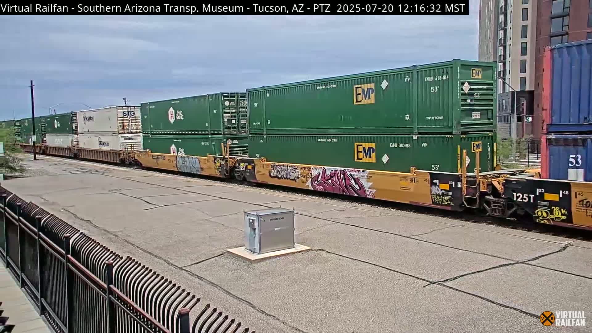 Tucson City & Tucson Transportation Museum & Amtrak  Station Railroad Crossing Live Cam - Tucson, Pima,  Arizona, USA