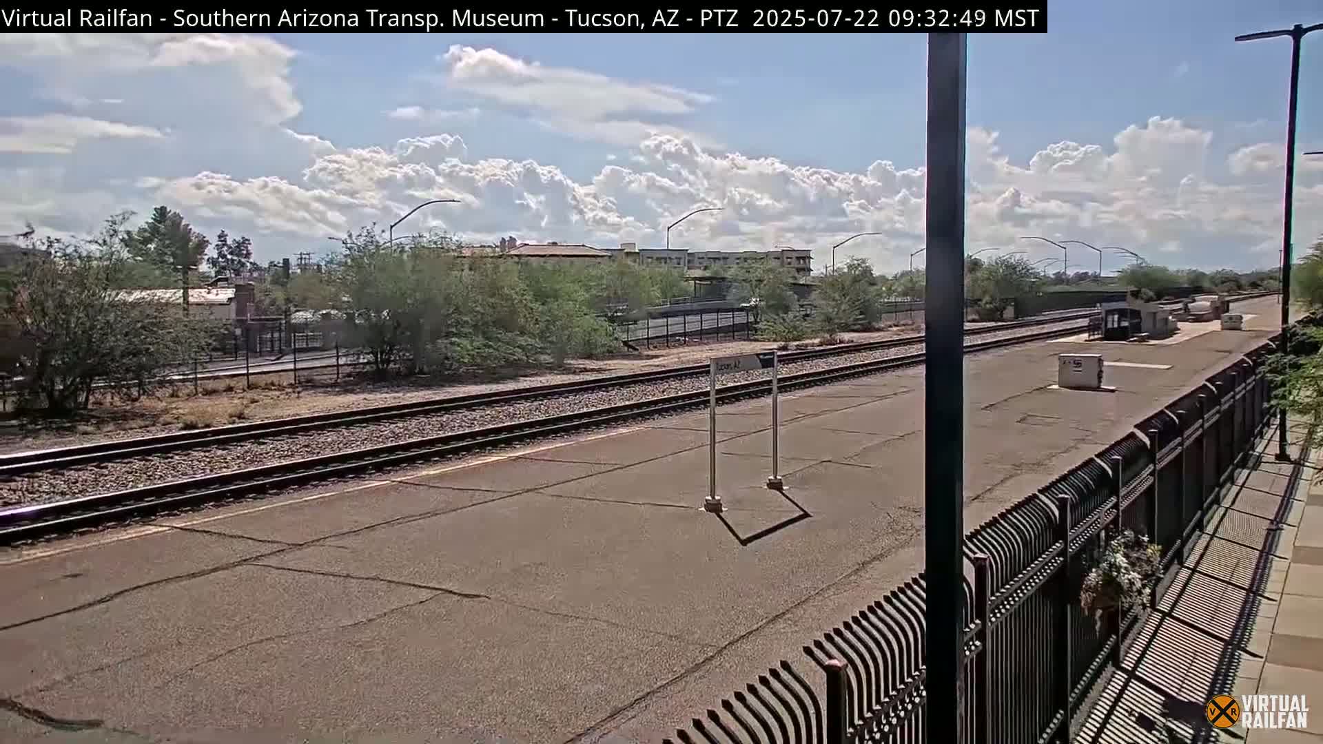 Tucson City & Tucson Transportation Museum & Amtrak  Station Railroad Crossing Live Cam - Tucson, Pima,  Arizona, USA