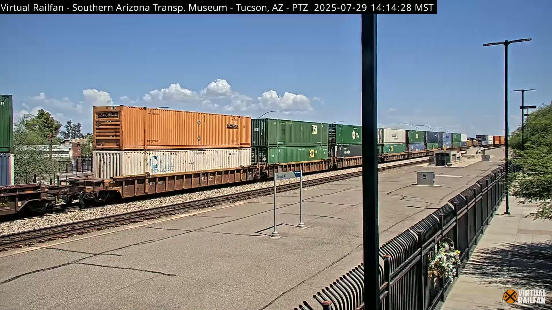 Tucson City & Tucson Transportation Museum & Amtrak  Station Railroad Crossing Live Cam - Tucson, Pima,  Arizona, USA