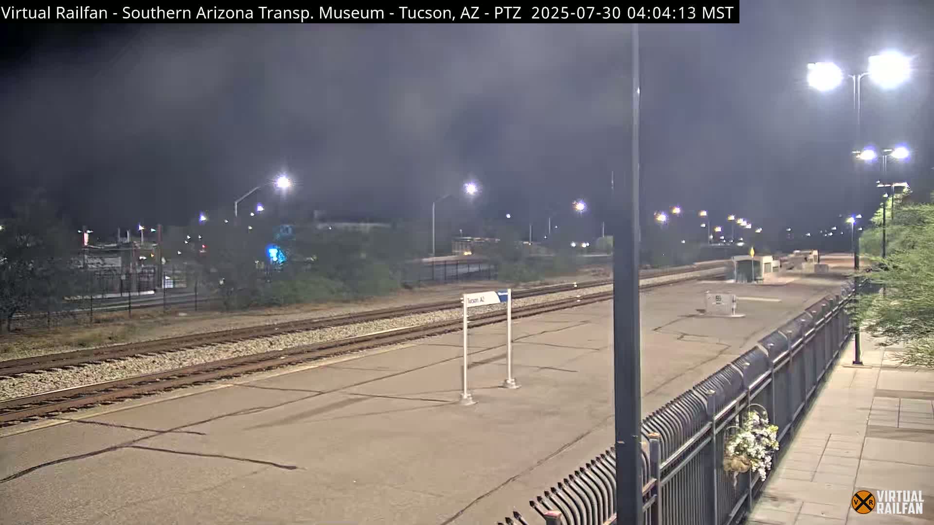 Tucson City & Tucson Transportation Museum & Amtrak  Station Railroad Crossing Live Cam - Tucson, Pima,  Arizona, USA