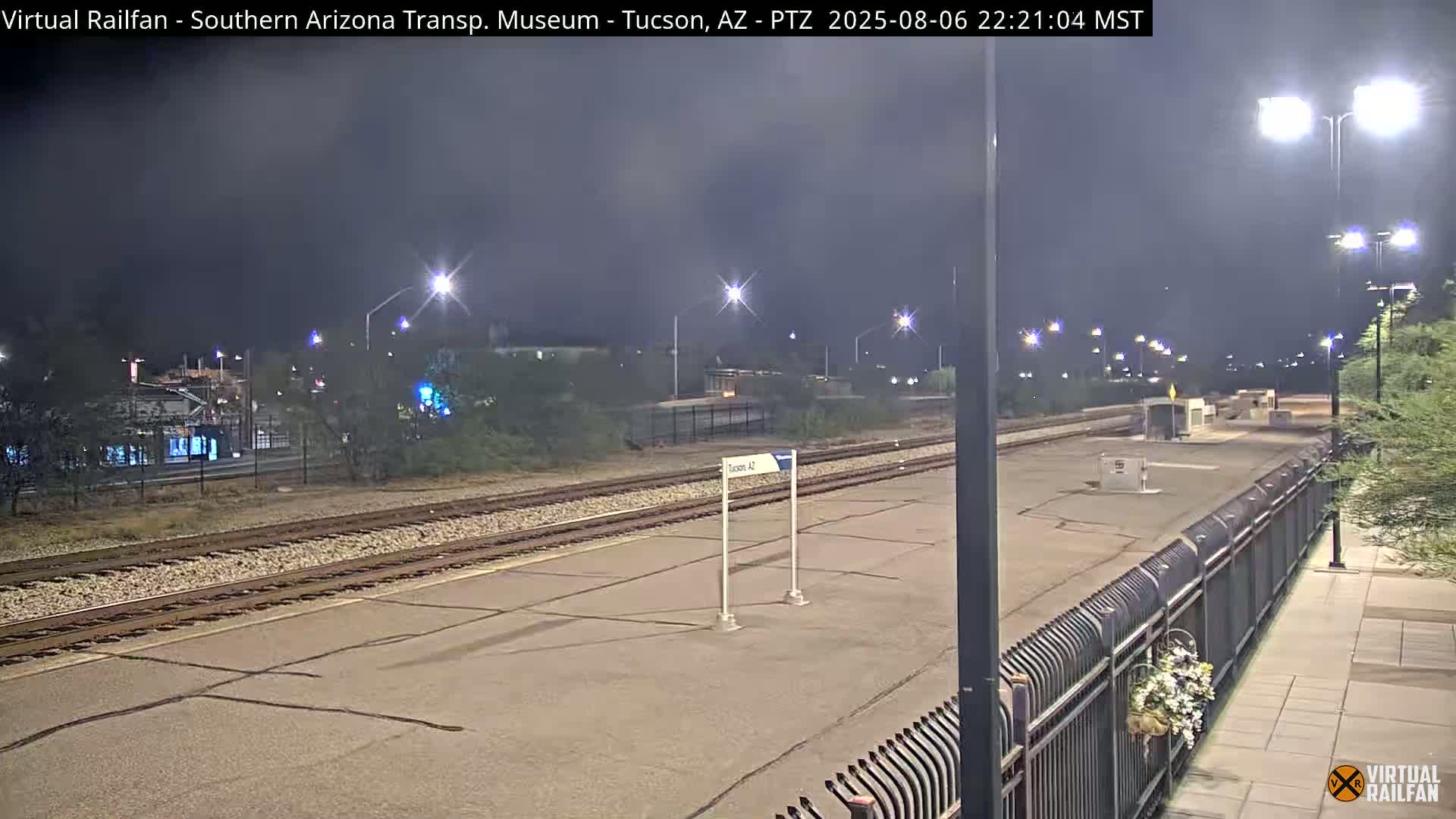 Tucson City & Tucson Transportation Museum & Amtrak  Station Railroad Crossing Live Cam - Tucson, Pima,  Arizona, USA