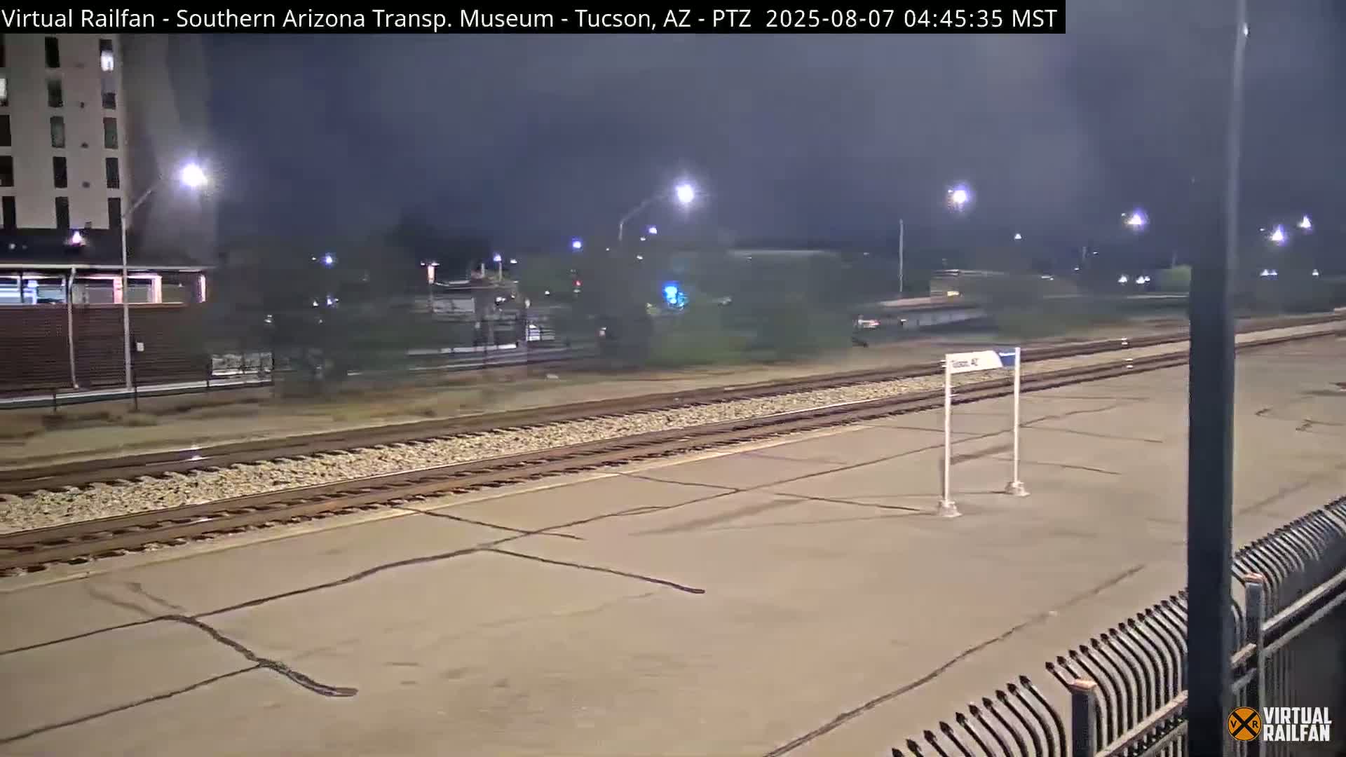 Tucson City & Tucson Transportation Museum & Amtrak  Station Railroad Crossing Live Cam - Tucson, Pima,  Arizona, USA