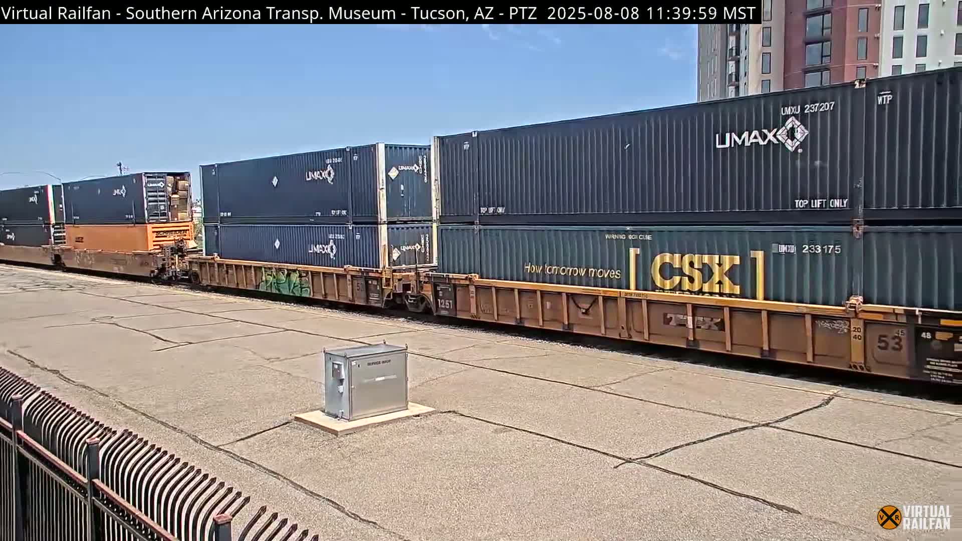 Tucson City & Tucson Transportation Museum & Amtrak  Station Railroad Crossing Live Cam - Tucson, Pima,  Arizona, USA