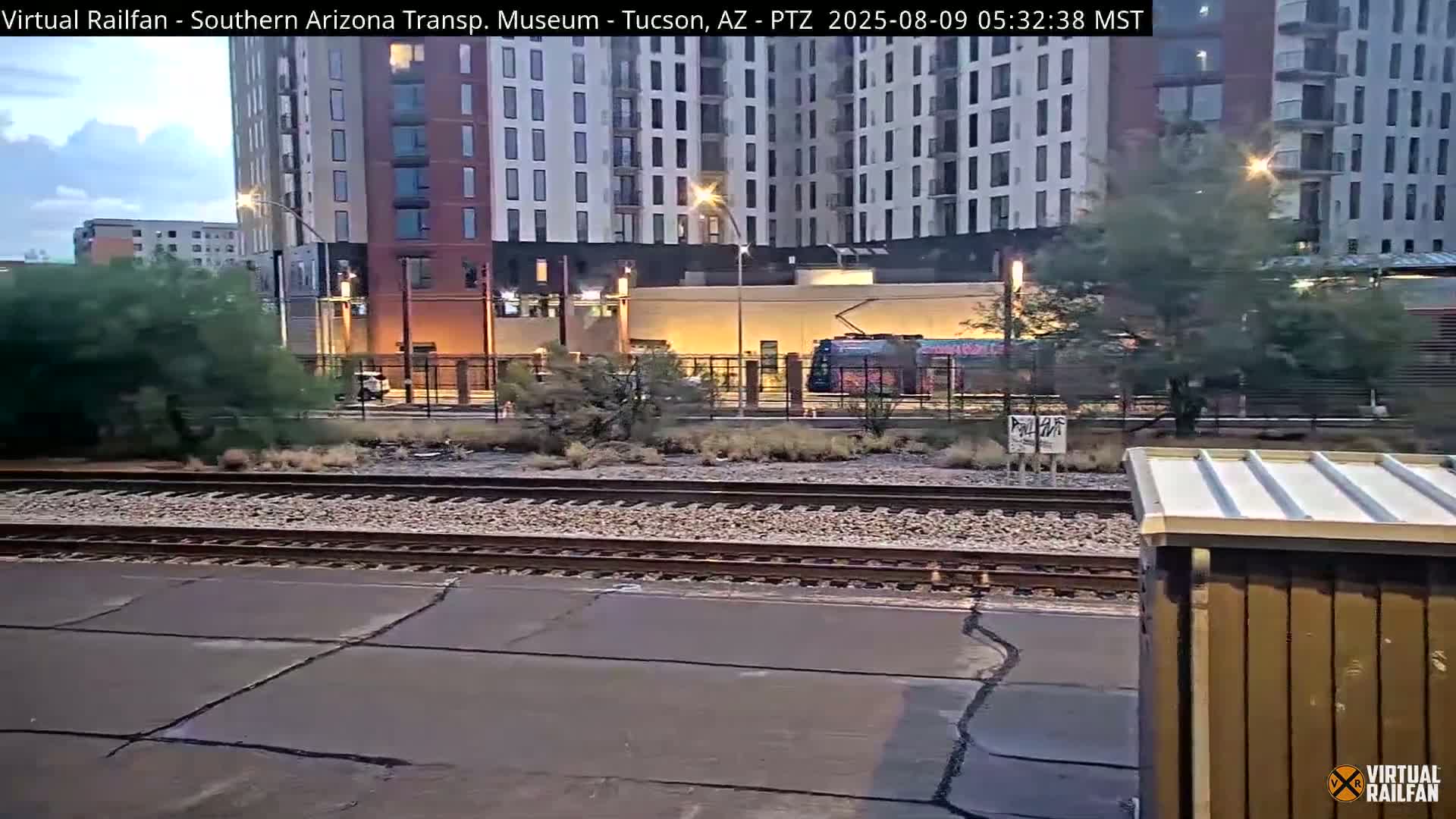 Tucson City & Tucson Transportation Museum & Amtrak  Station Railroad Crossing Live Cam - Tucson, Pima,  Arizona, USA