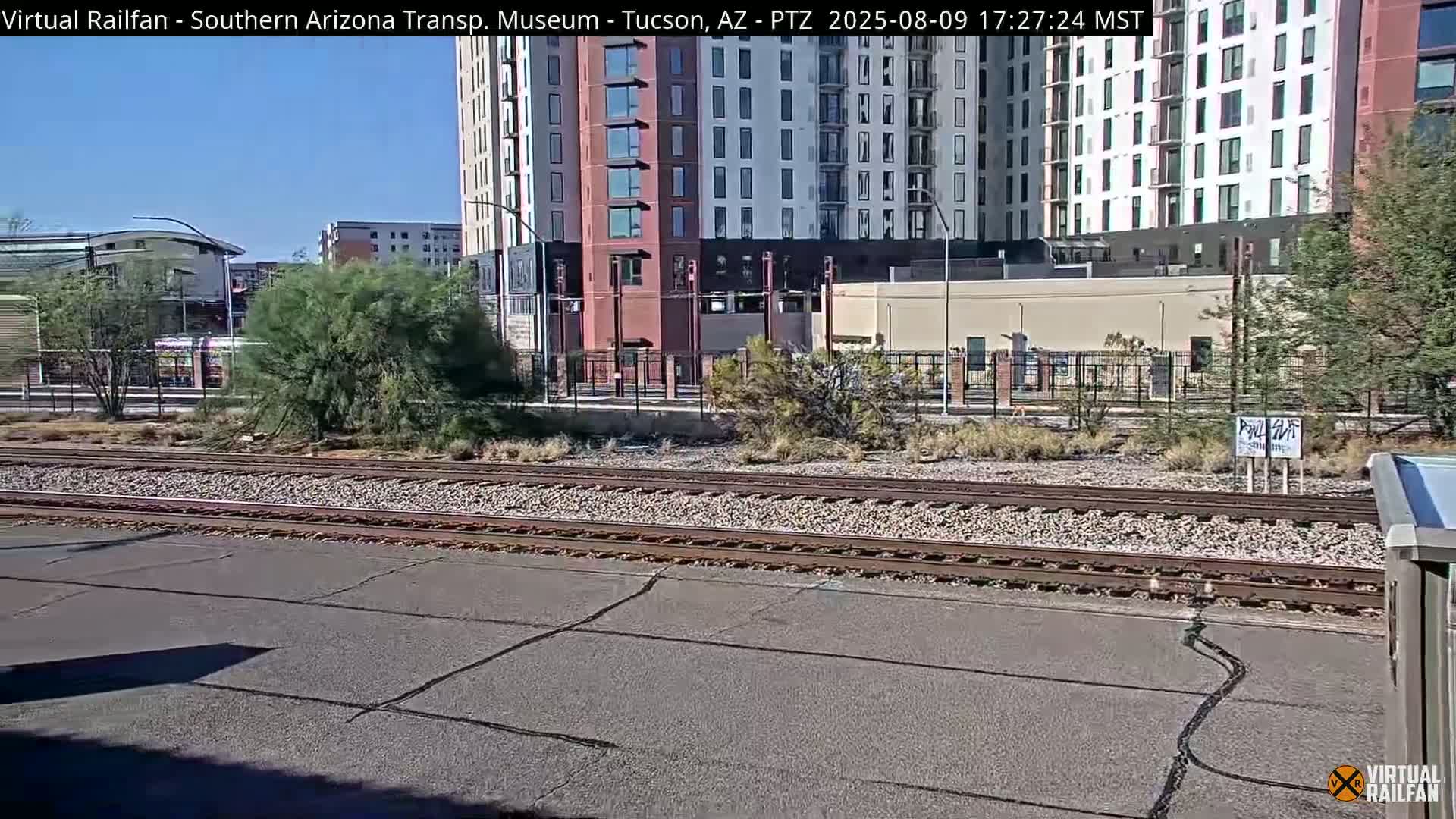 Tucson City & Tucson Transportation Museum & Amtrak  Station Railroad Crossing Live Cam - Tucson, Pima,  Arizona, USA