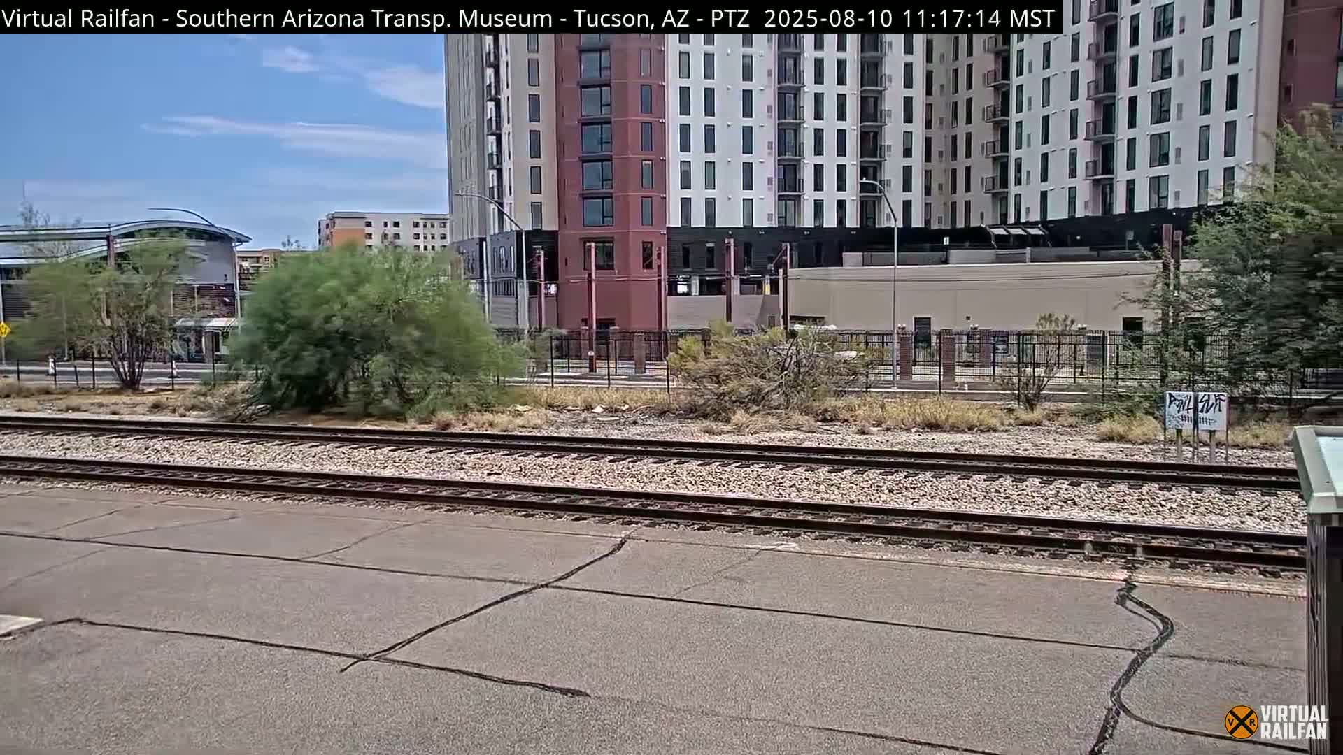 Tucson City & Tucson Transportation Museum & Amtrak  Station Railroad Crossing Live Cam - Tucson, Pima,  Arizona, USA