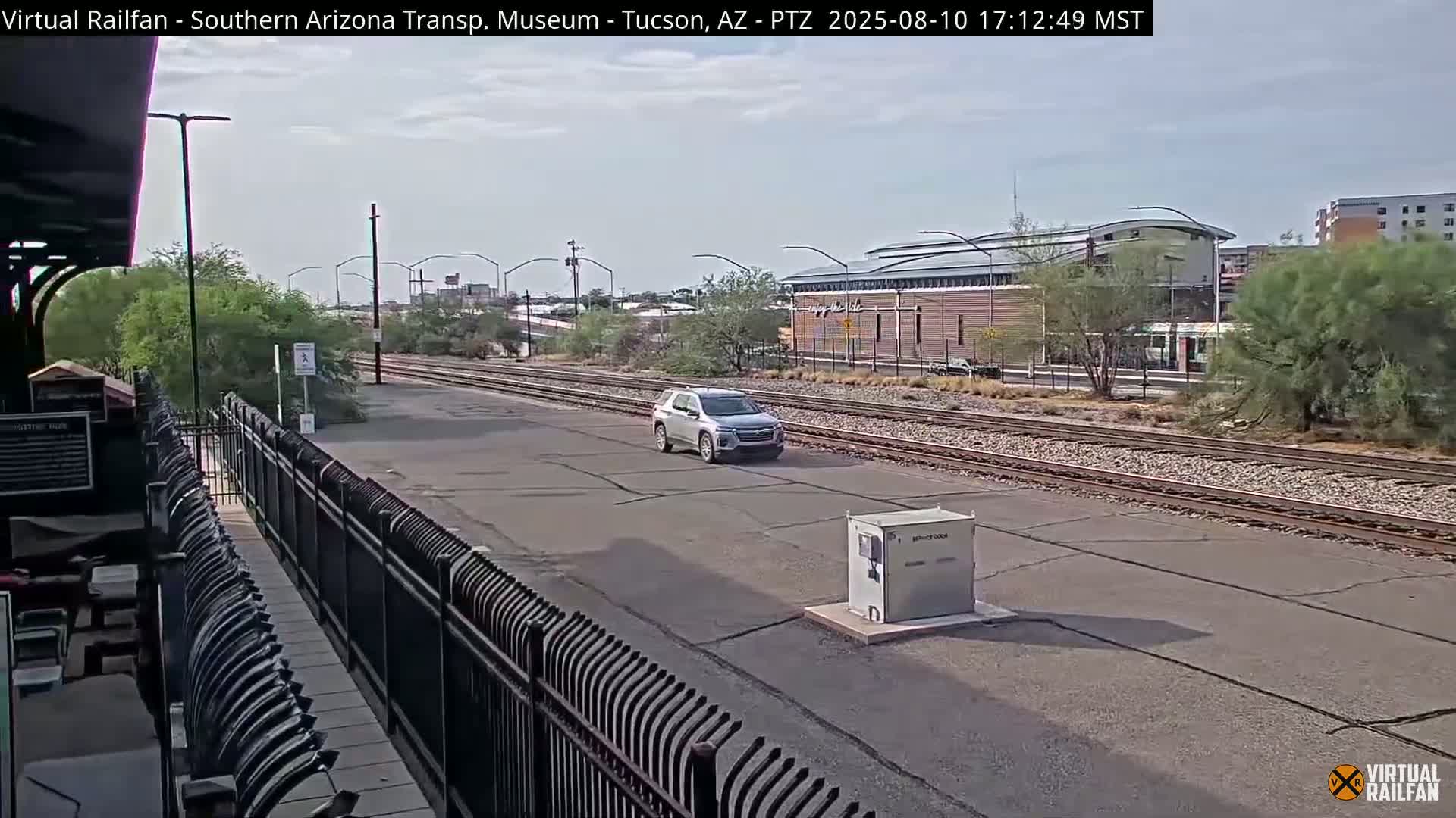 Tucson City & Tucson Transportation Museum & Amtrak  Station Railroad Crossing Live Cam - Tucson, Pima,  Arizona, USA