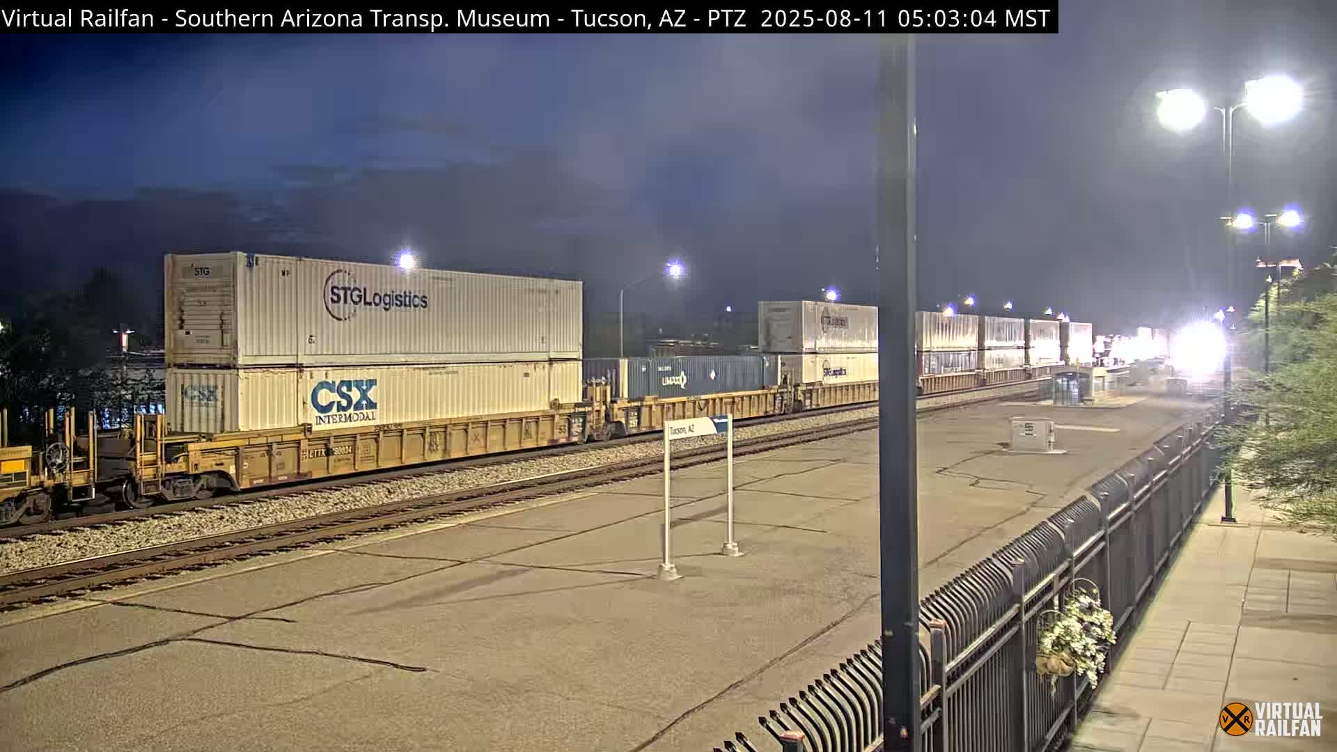 Tucson City & Tucson Transportation Museum & Amtrak  Station Railroad Crossing Live Cam - Tucson, Pima,  Arizona, USA