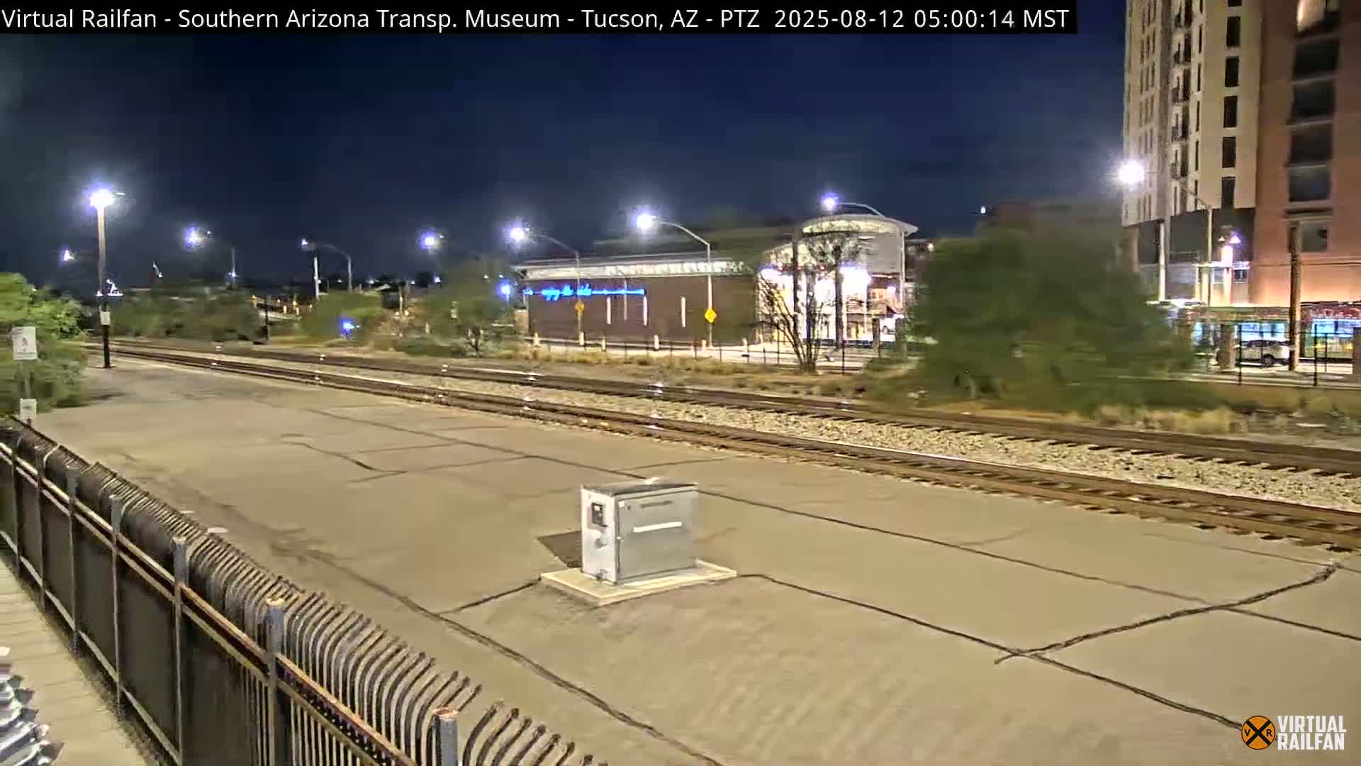 Tucson City & Tucson Transportation Museum & Amtrak  Station Railroad Crossing Live Cam - Tucson, Pima,  Arizona, USA