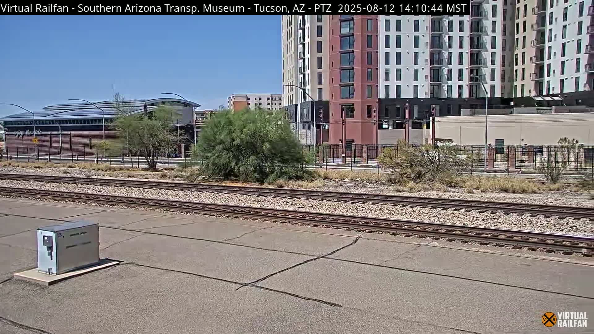 Tucson City & Tucson Transportation Museum & Amtrak  Station Railroad Crossing Live Cam - Tucson, Pima,  Arizona, USA