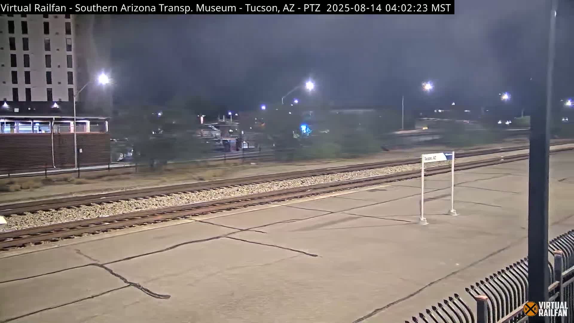 Tucson City & Tucson Transportation Museum & Amtrak  Station Railroad Crossing Live Cam - Tucson, Pima,  Arizona, USA
