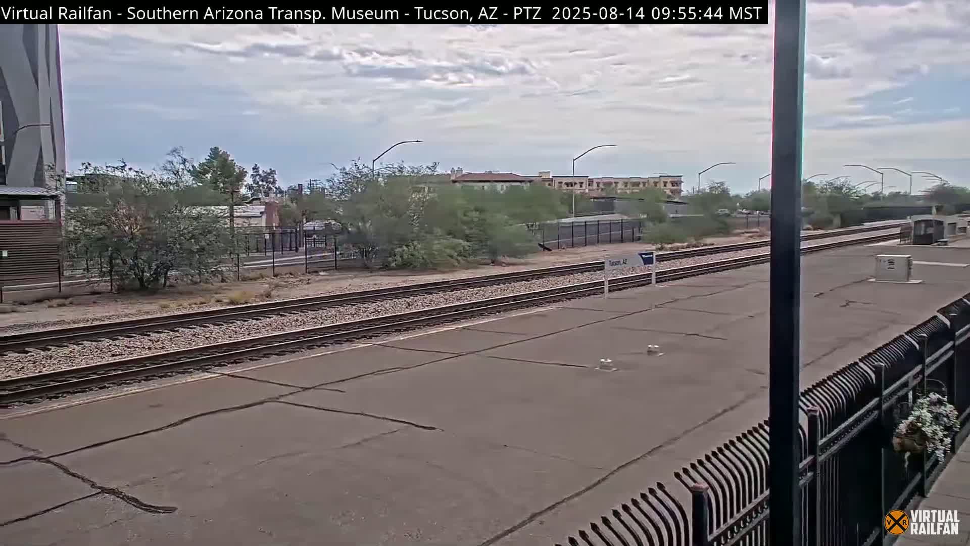 Tucson City & Tucson Transportation Museum & Amtrak  Station Railroad Crossing Live Cam - Tucson, Pima,  Arizona, USA