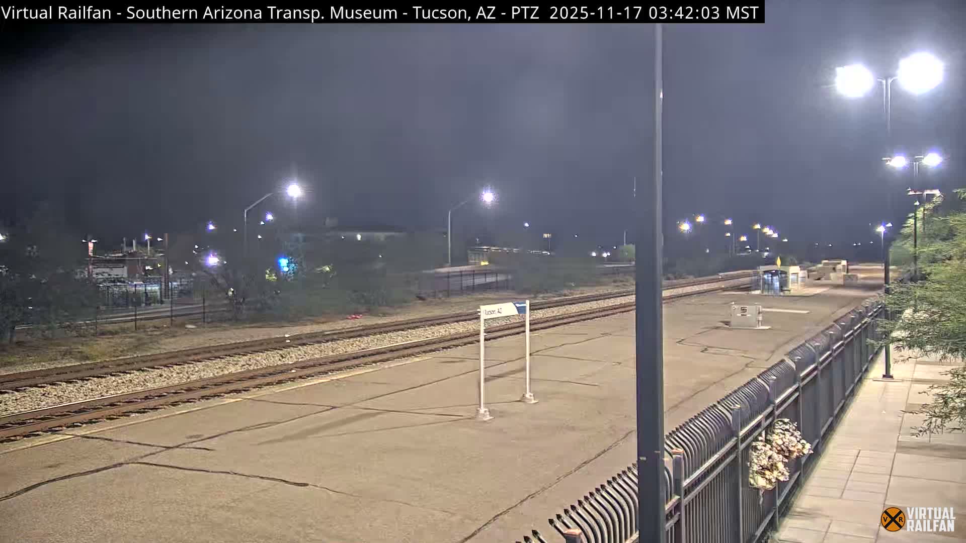 Tucson City & Tucson Transportation Museum & Amtrak  Station Railroad Crossing Live Cam - Tucson, Pima,  Arizona, USA