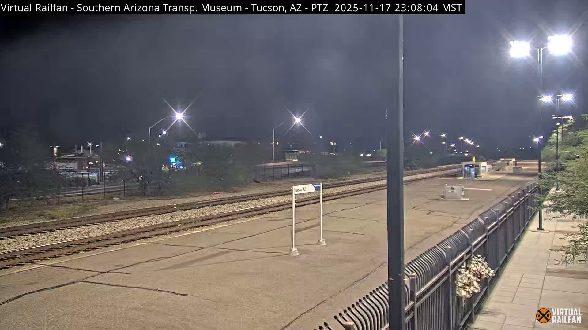 Tucson City & Tucson Transportation Museum & Amtrak  Station Railroad Crossing Live Cam - Tucson, Pima,  Arizona, USA