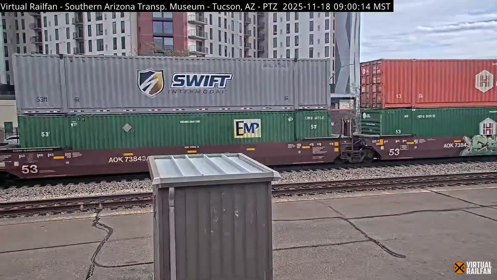 Tucson City & Tucson Transportation Museum & Amtrak  Station Railroad Crossing Live Cam - Tucson, Pima,  Arizona, USA