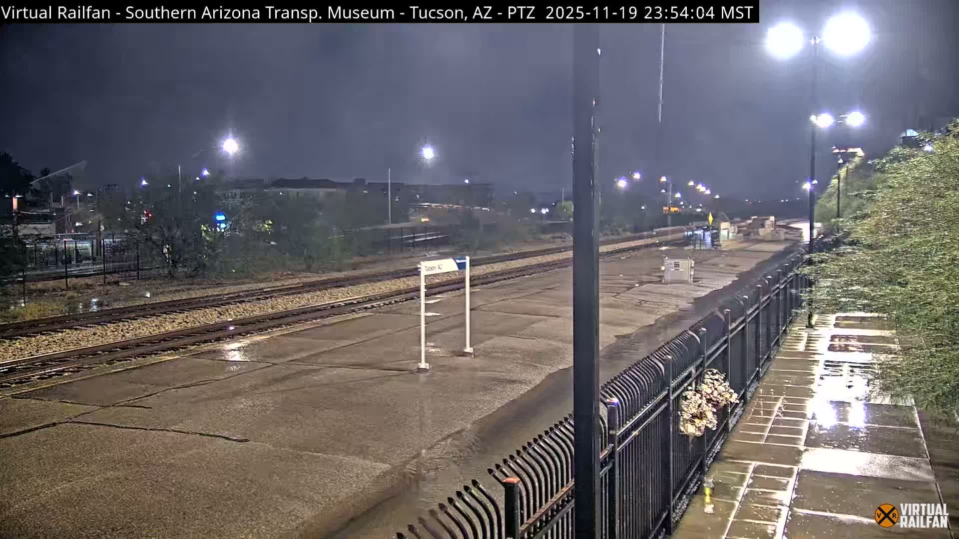 Tucson City & Tucson Transportation Museum & Amtrak  Station Railroad Crossing Live Cam - Tucson, Pima,  Arizona, USA