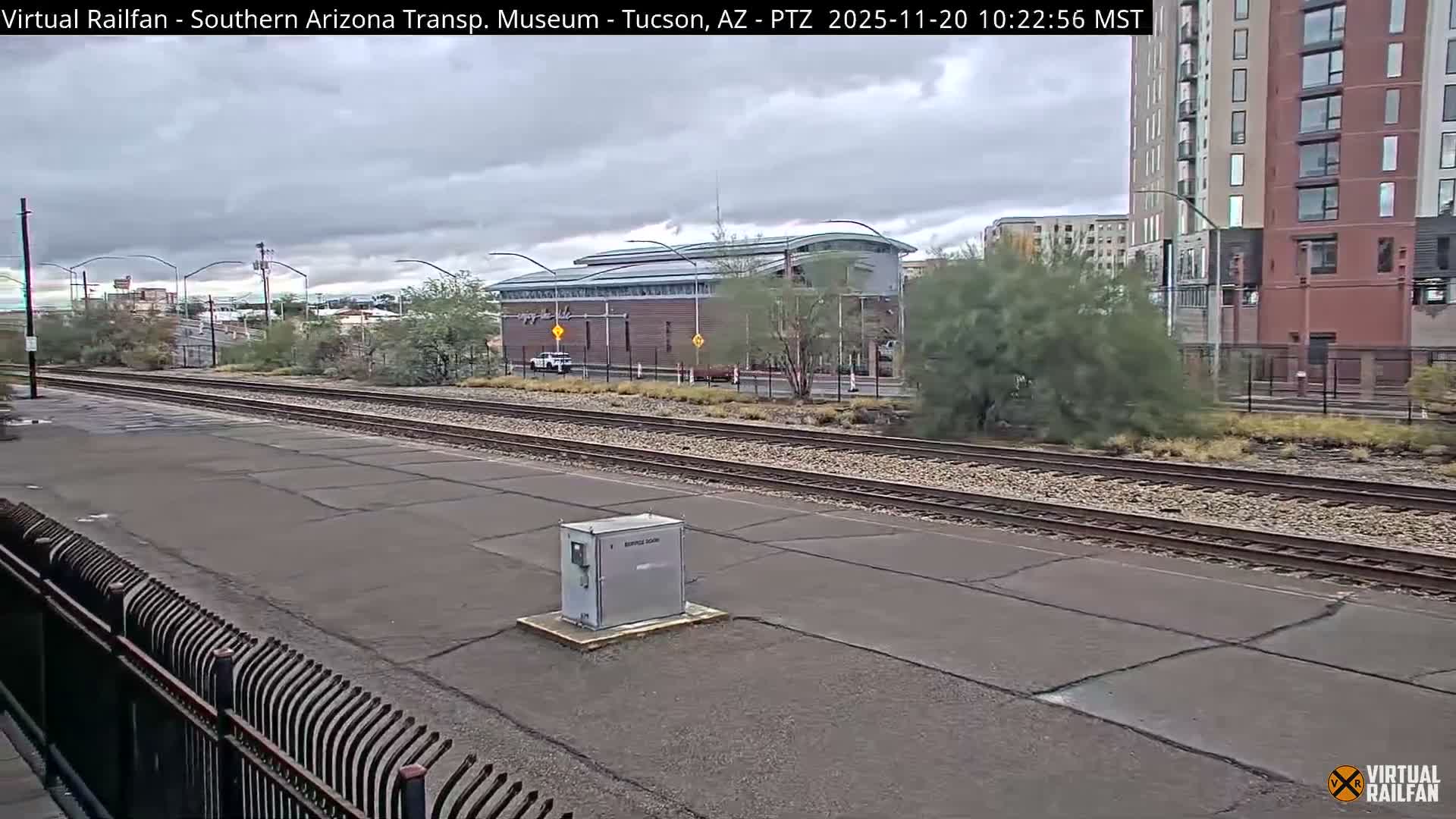 Tucson City & Tucson Transportation Museum & Amtrak  Station Railroad Crossing Live Cam - Tucson, Pima,  Arizona, USA