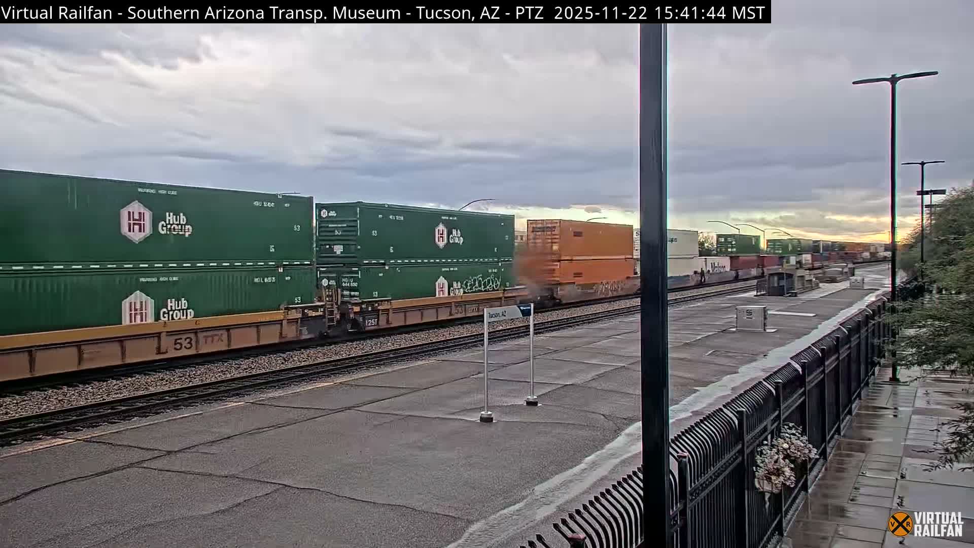 Tucson City & Tucson Transportation Museum & Amtrak  Station Railroad Crossing Live Cam - Tucson, Pima,  Arizona, USA