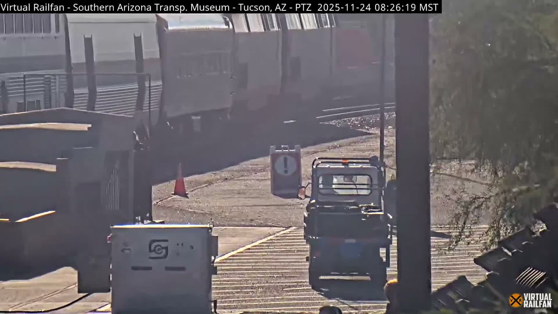 Tucson City & Tucson Transportation Museum & Amtrak  Station Railroad Crossing Live Cam - Tucson, Pima,  Arizona, USA