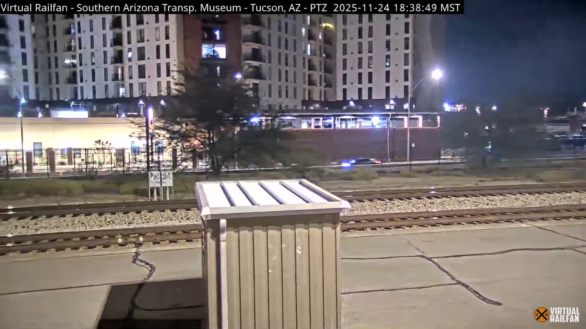 Tucson City & Tucson Transportation Museum & Amtrak  Station Railroad Crossing Live Cam - Tucson, Pima,  Arizona, USA