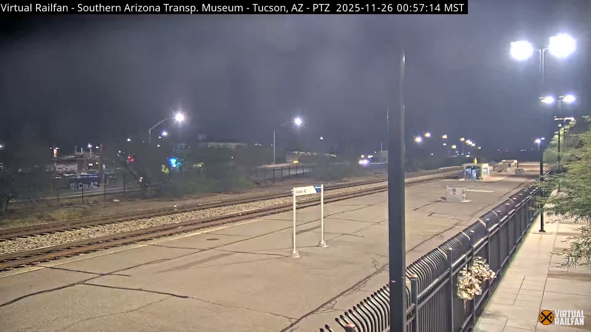 Tucson City & Tucson Transportation Museum & Amtrak  Station Railroad Crossing Live Cam - Tucson, Pima,  Arizona, USA