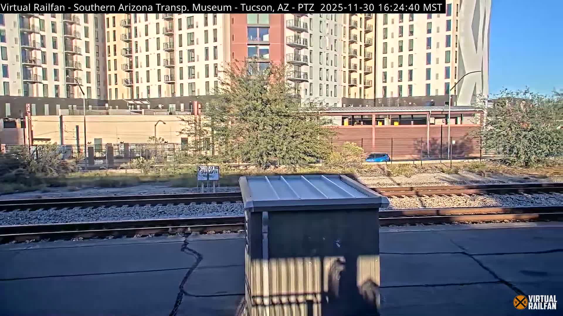 Tucson City & Tucson Transportation Museum & Amtrak  Station Railroad Crossing Live Cam - Tucson, Pima,  Arizona, USA