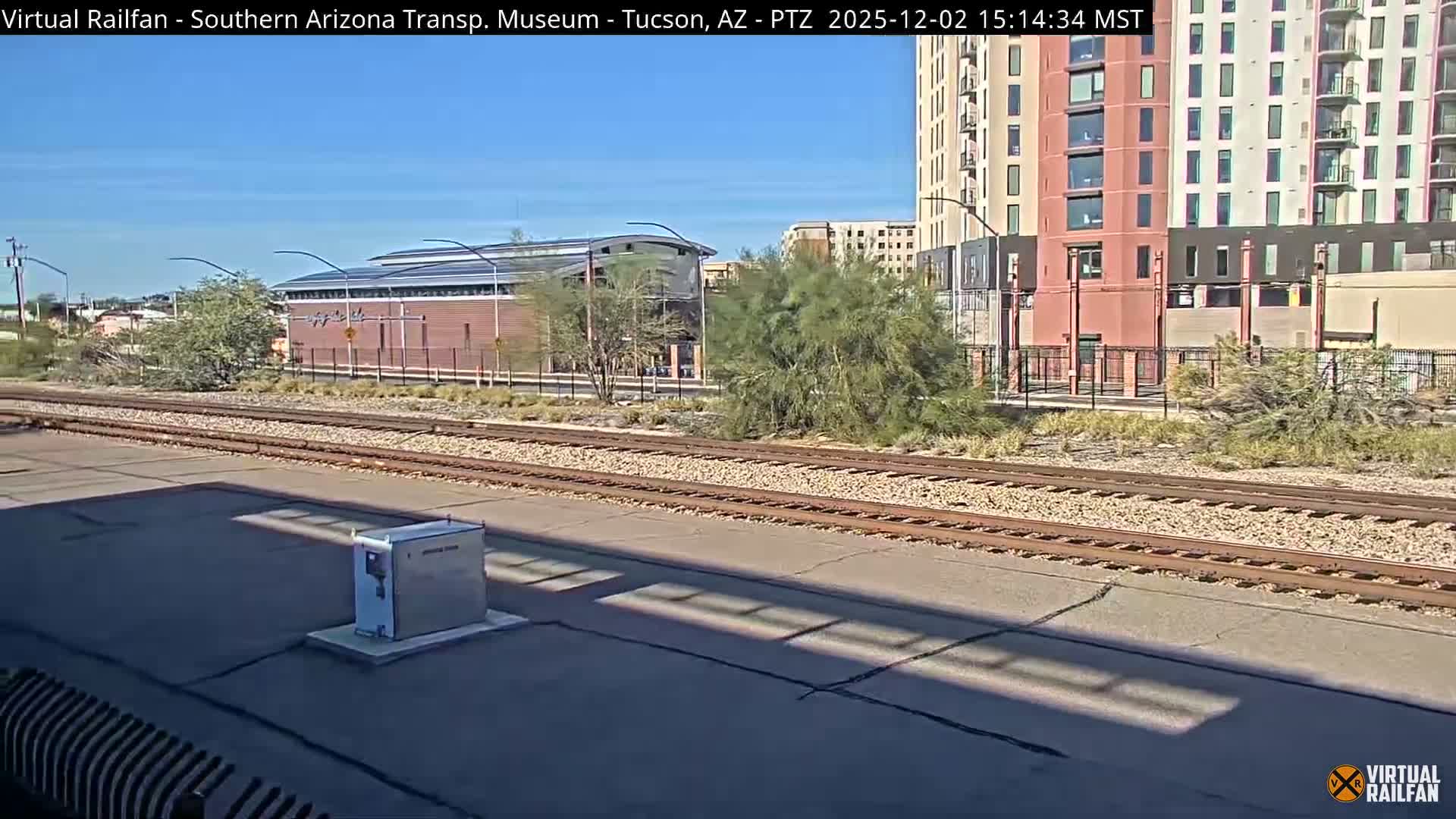 Tucson City & Tucson Transportation Museum & Amtrak  Station Railroad Crossing Live Cam - Tucson, Pima,  Arizona, USA